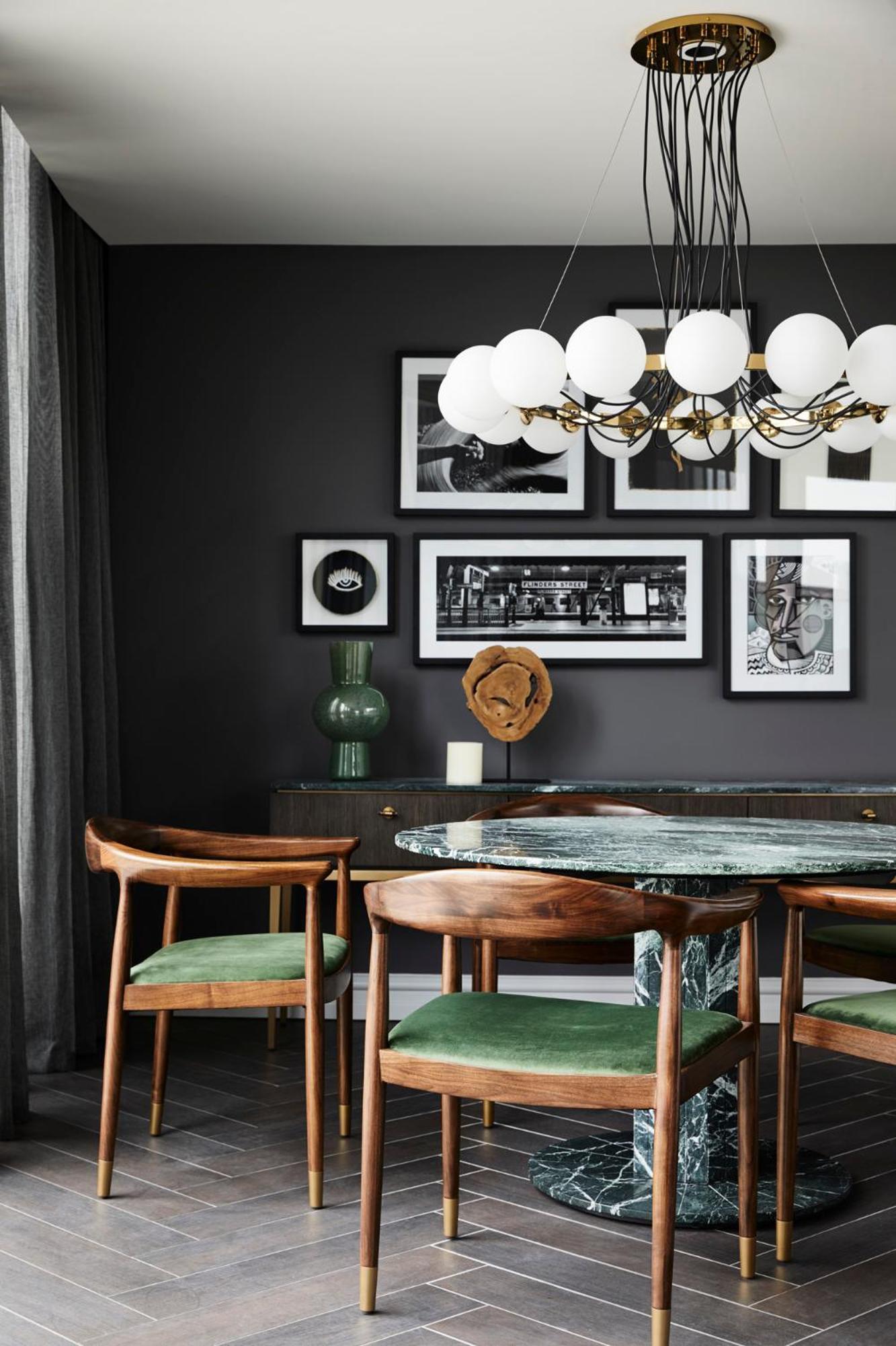 Hotel Chadstone Melbourne Mgallery Collection Exterior foto A dining room with a dark gray wall
